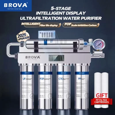 BROVA Cozinha Filt de Água Atualização 5 estágios Ultrafiltração Purificador de Água Doméstico Direto Purificador de Água Potável Filtro de Água