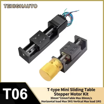 T-tipo cnc xyz eixo linear atuador mini mesa deslizante nema11 motor linear guia ferroviário mesa manual slide estágio