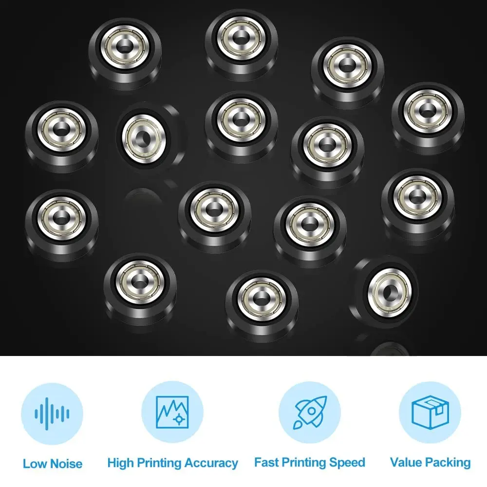 Creality-Polia Oficial POM Roda De Plástico, Ender 3, impressora 3D, 625zz Rolamento Linear, Ender 3, CR-10, CR-10S - Image 4