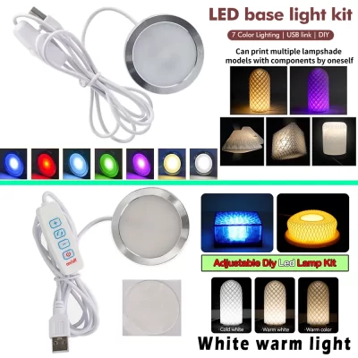 Kit de lâmpada led de laboratório bambu 001 impressão 3d modelo diy kit de lâmpada led peças de impressão 3d kit de lâmpada led 001 recarregável para laboratório bambu