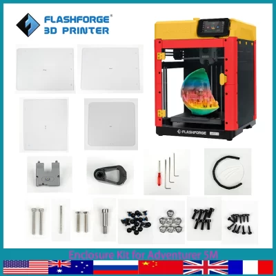 Kit de painel de gabinete FLASHFORGE para kit de peças de impressora 3D Adventurer 5M faz impressão mais silenciosa