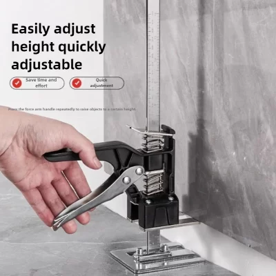 Guindaste universal para elevação de azulejos, economia de trabalho, ferramenta de elevação, ajuste de altura de azulejos, elevação manual, painel de porta, móveis