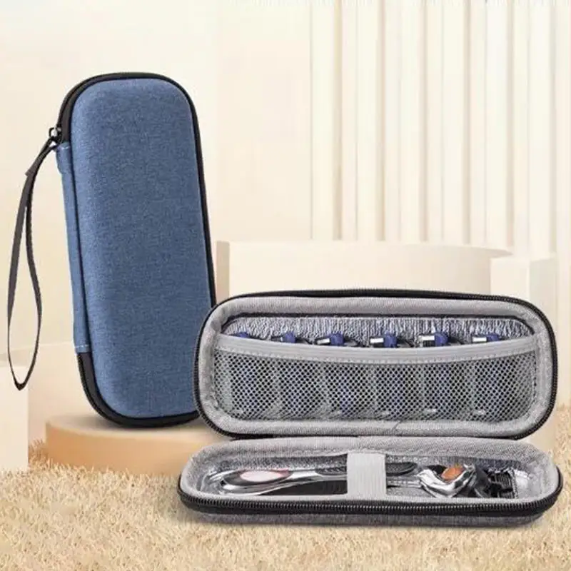 Masculino barbeador caixa de armazenamento portátil navalha viagem saco transporte à prova dwaterproof água caso shakeproof para gillette masculino navalha - Image 2