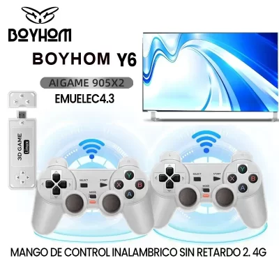 Y6 2.4g jogo sem fio tv vara retro família portátil console de videogame 4k hd suporte jogos multiplayer para presentes ps