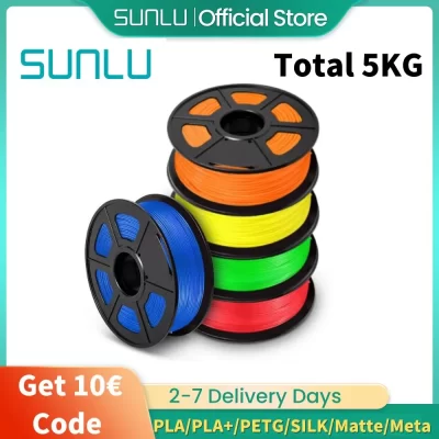 Sunlu pla/pla +/petg/selha/pla fosco/pla meta filamento 5kg 1kg/rolo 1.75mm +/-0.02mm filamento de impressora 3d filamento de ferida ordenadamente