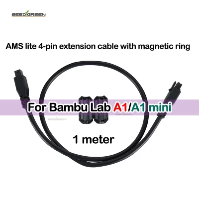 Para Bambu Lab AMS Lite 1M Cabo de extensão de 4 pinos para impressora 3D Bambulab A1/A1mini
