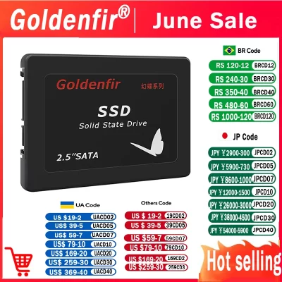 Goldenfir SSD 128GB SATAIII SSD 512GB 480GB 256GB HD 1TB 500GB Disco rígido de estado sólido 2.5 para laptop