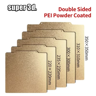 Folha magnética de pó pei 235/250/310/350/220mm, folha de aço de mola dupla face texturizada para ender 3 cr10 p1p SW-X1 placa de construção