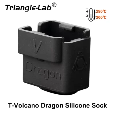 Trianglelab T-Volcano Dragon Meia de silicone de alta temperatura para impressora 3D de bloco aquecedor T-Volcano Dragon HOTNED