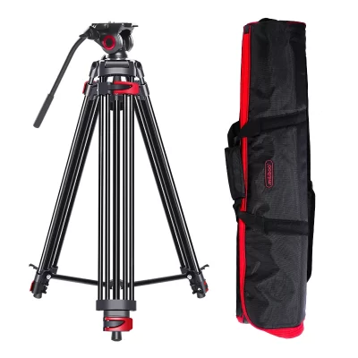 Miliboo-portátil alumínio fluido cabeça câmera tripé, profissional vídeo tripé para filmadora, DSLR stand, 76 "altura máxima, MTT602A