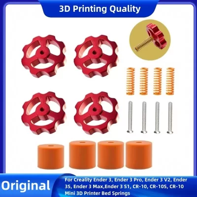 Kits de porcas de nivelamento de cama quente para impressora 3D, 4 unidades, peças de reposição para impressora 3D Ender 3 / Ender 3 Pro/Ender 3 V2 / Ender 5