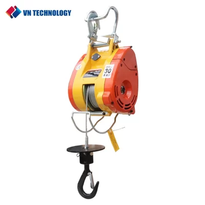 Talha elétrica de elevação 220V 500KG, guincho elétrico, guindaste de teto de garagem suspenso com fio de aço para levantamento de fábricas de armazéns
