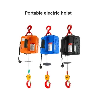 Guincho elétrico portátil da tração, grua do elevador, controlo a distância, controle de fio, 220V, carga 500kg, ferramenta de levantamento