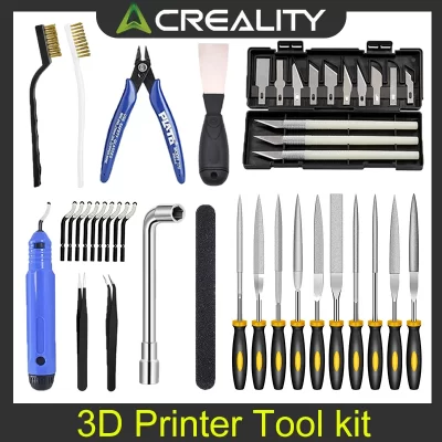 Creality kit de ferramentas para impressora 3d, ferramenta de limpeza, acabamento e impressão, kit de faca de gravação, cortador de arquivo diy, raspador, peça de impressora 3d