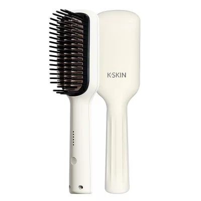 KSKIN Top Venda Quente Alisador de Cabelo 2 em 1 Mini Escova Multifuncional Profissional Cabelo Pente de Cabelo de Ferro Plano