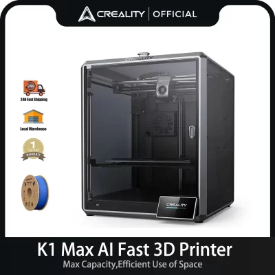 Impressora 3D Creality K1 Max original, 600 mm/s, velocidade de impressão, extrusora de acionamento direto de engrenagem dupla, 300x300x300MM com 1kg Hyper PLA
