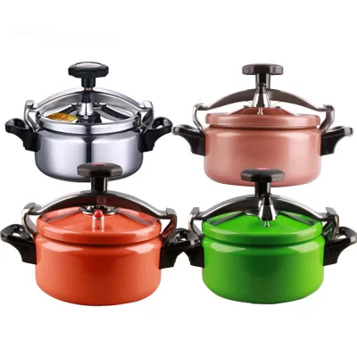 Panela de pressão de cozinha 2/3l, panela de sopa de alumínio portátil, panelas de acampamento ao ar livre para fogão de indução, fogão a gás