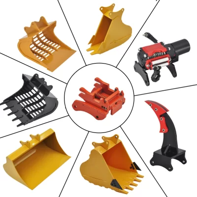 Atualizar guincho ripper de balde de metal Huina para escavadeira de controle remoto HUINA 550 580 592 593 594