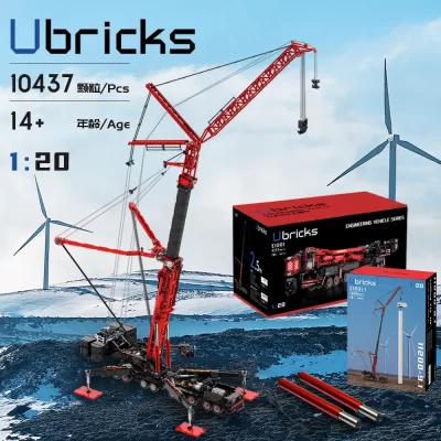 2024 versão avançada liebherr ltm11200 guindaste móvel e fly jib modelo rc moc blocos de construção brinquedos tijolos kit menino presentes natal