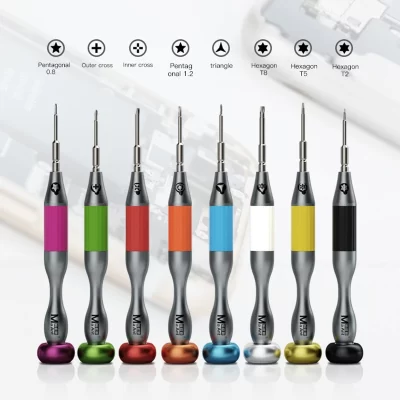 Maant MY-903 conjunto de chave de fenda cabeça colorida ultra dura de alta precisão s2 liga chaves de fenda reparação do telefone desmontagem ferramentas manuais