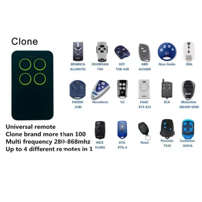 Controle remoto multifrequência 280-868MHZ código de rolamento de porta de garagem e replicador de porta