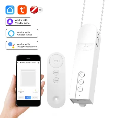 Tuya Zigbee-Obturador elétrico do rolo, Smart Blind Motor, sombras automáticas, App Control, Levantamento Cortina, Abertura e fechamento do driver