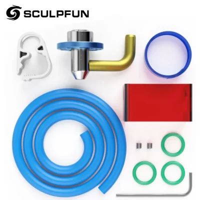 Kit de bico de assistência de ar SCULPFUN S9, estrutura totalmente metálica de assistência de ar de alta velocidade, serve para lasers S9, fácil de instalar, gravação a laser