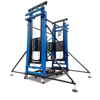 Movable foldable electric lifting scaffold remote control hoist