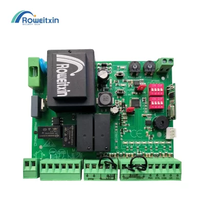Placa de circuito controlador de motor de portão, cartão eletrônico universal para abridor de portão deslizante 220v ac modelo 433.92mhz