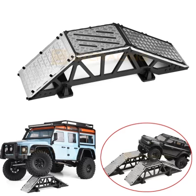 1 conjunto de ponte de um lado de aço inoxidável para carro crawler 1/10 rc traxxas trx4 defender axial scx10 rc4wd rtg km acessórios