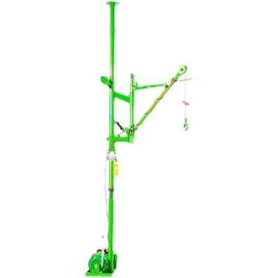 Guindaste interno de braço dobrável 220V - talha portátil para uso doméstico para construção, decoração, elevação de janelas e carregamento de materiais de construção