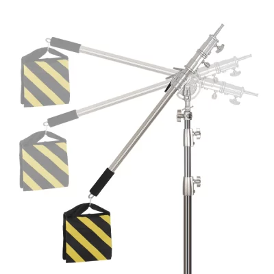 Braço transversal 2.49m guindaste quadro de elevação estúdio foto braço telescópico suporte de luz superior com saco de areia para speedlite