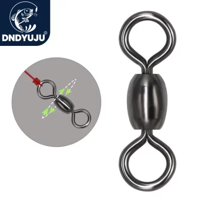 Dndyuju 30 peças de barril de pesca giratório guindaste anzóis conector acessórios de pesca de carpa equipamento de pesca de salmoura