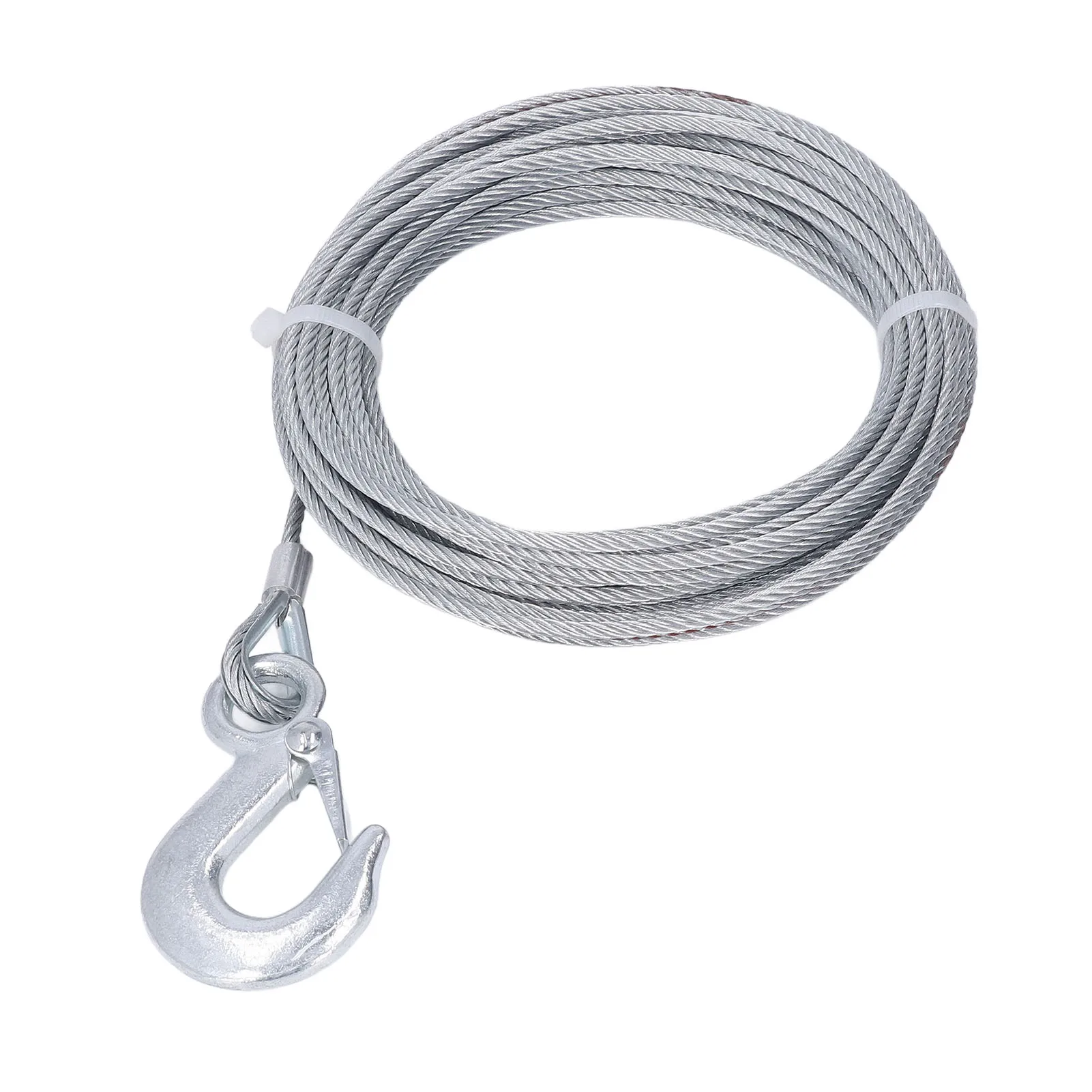 Guincho de linha de aço inoxidável, corda de fio de guincho, 4mm x 12m, cabo de 2000lbs de força, aço inoxidável galvanizado, substituição, corda de fio de guincho - Image 2