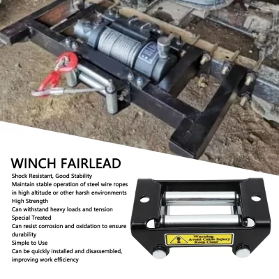Winch Roller Fairlead para guincho elétrico, rolamento de carga, alta resistência, guia de cabos, 2000LB