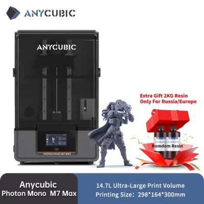 ANYCUBIC Photon Mono M7 Max 7K Mono LCD Impressora 3D 14.7L Ultra-Grande Volume de Impressão LCD Resina 3D Impressora COB + Fonte de Luz