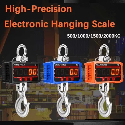 500/1000/1500/2000kg balança de suspensão eletrônica portátil balança de gancho led de alta precisão balança de gancho eletrônico industrial