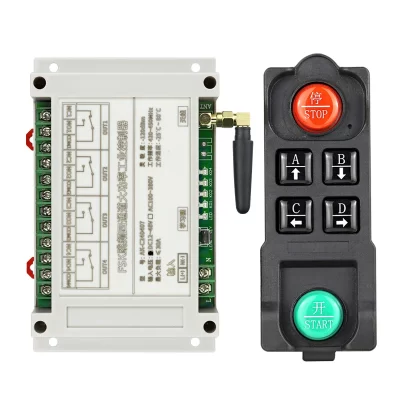Dc 12v 24v 36v 48v 420-450mhz 4 canais de controle remoto sem fio 30a relé fsk fhsss interruptor para controle industrial lâmpada automotiva