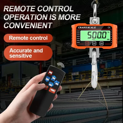 Balança digital lcd para guindaste, 1500kg/1t, alta carga, industrial, resistente, liga, gancho, pesagem, n/lb/kg, balança suspensa