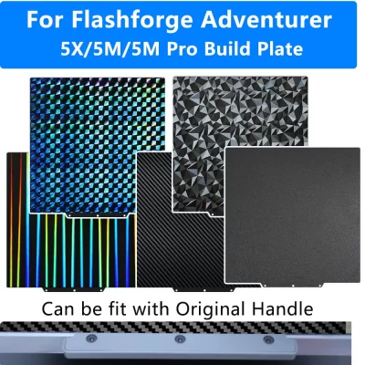 Para flashforge aventureiro 5m placa de construção ad5x ad5m 235x235 folha de aço de mola dupla face para flashforge aventureiro 5x cama