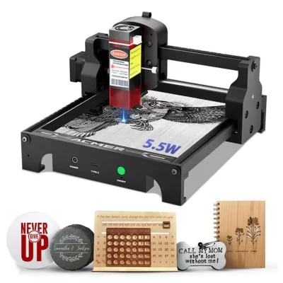 Mini cortador de gravação a laser 5.5w, gravador a laser acmer s1, pré-montado, máquina a laser cnc, roteador para madeira, vidro, etiqueta diy