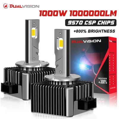 2 pçs 4300k d1s faróis led hid d3s d2s d4s d4r d8s d1r d2r d3r turbo led csp chips 6000k branco 8000k plug & play lâmpada do carro xenon