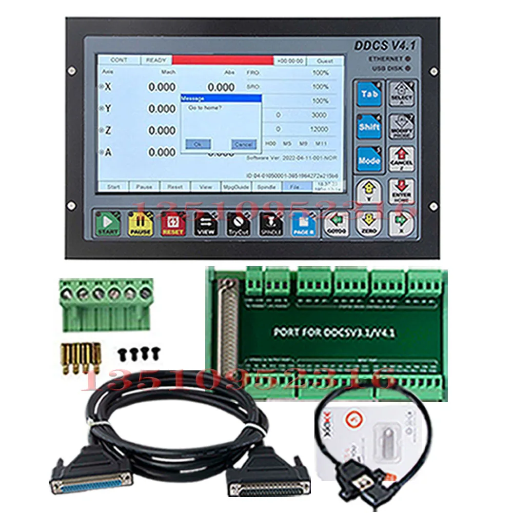 O mais recente ddcs v4.1 cnc sistema de controle de movimento 3-axis 4-axis máquina de gravura controlador 500k apoio de pulso servo eixo - Image 3