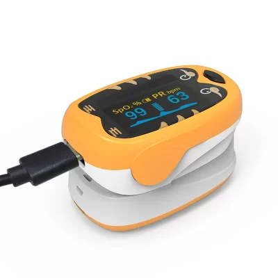 Oxímetro recarregável do pulso do dedo das crianças, saturação do oxigênio do sangue dos miúdos, medidor da frequência cardíaca, Pulsioximetro pediatra