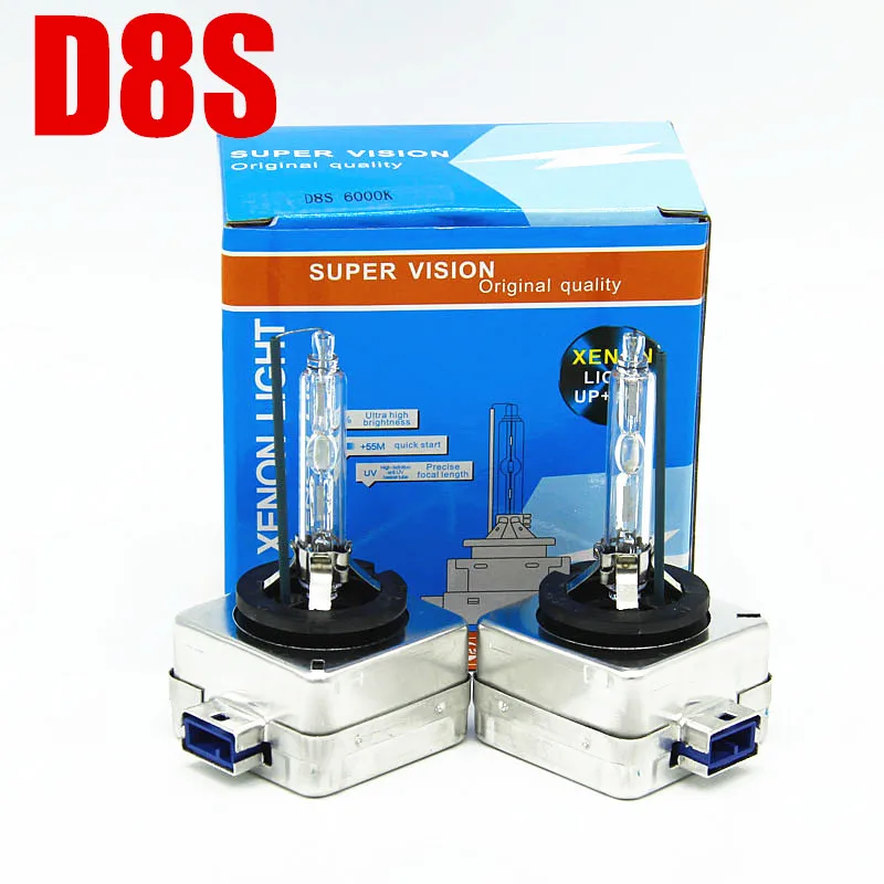 1 PAR carro xenon D8S 25w farol oculto 6000k 8000k D8S luz