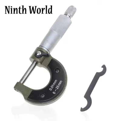 Nona World Atacado Micrômetro Externo 0-25mm / 0,01mm Medidor Vernier Caliper Ferramentas de Medição Com Caixa