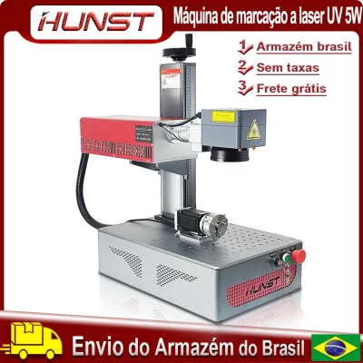 Hunst 5w máquina de marcação a laser uv industrial cnc gravador a laser para todos os materiais vidro silicone metal madeira plástico couro