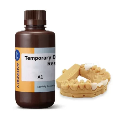 Modelo dental temporário antinsky, resina para impressora 3d dlp lcd, 405nm, alta precisão, alta dureza, tempo de cura rápida, dentes 500g