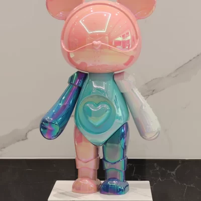 Urso interestelar para decoração de sala, ornamento grande, boneca de desembarque violento, luz de TV, luxo