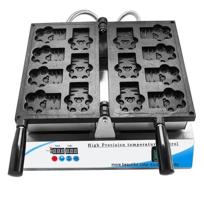 7pcs gato garra waffle máquina 1800w bonito forma animal pata waffle máquina 110v 220v desenhos animados panqueca pan